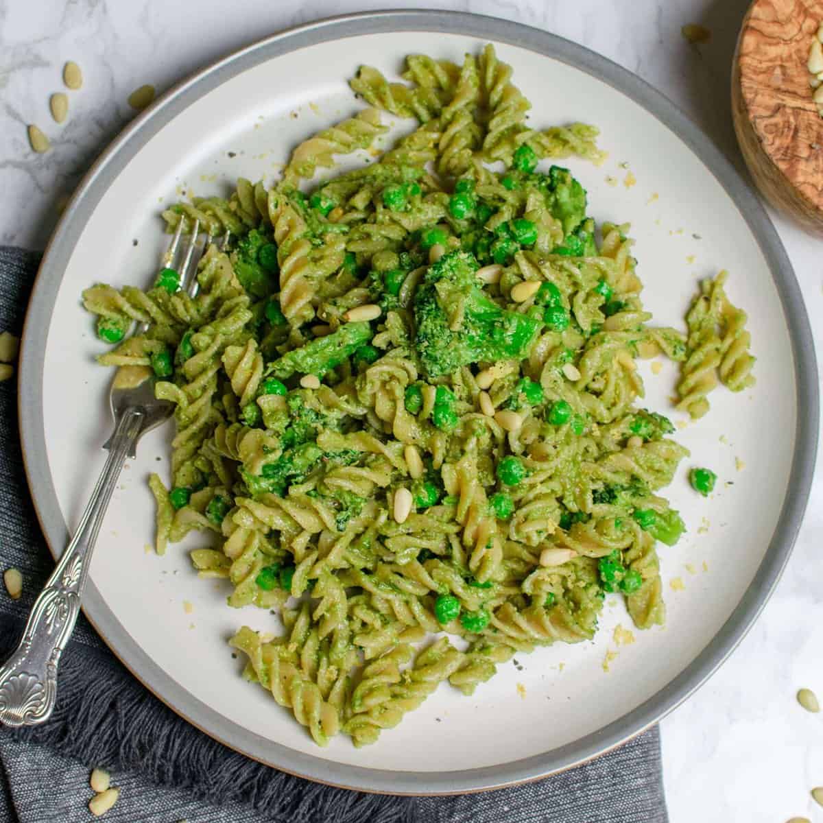 The Best Vegan Pesto Pasta - Vegan Punks