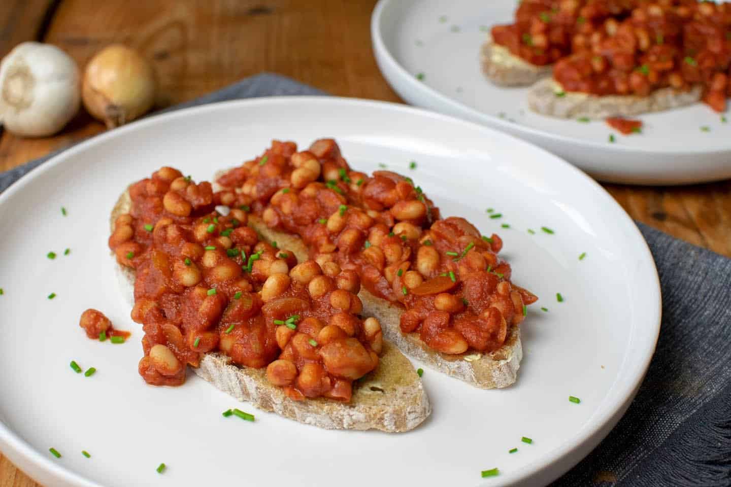 Vegan baked beans on toast