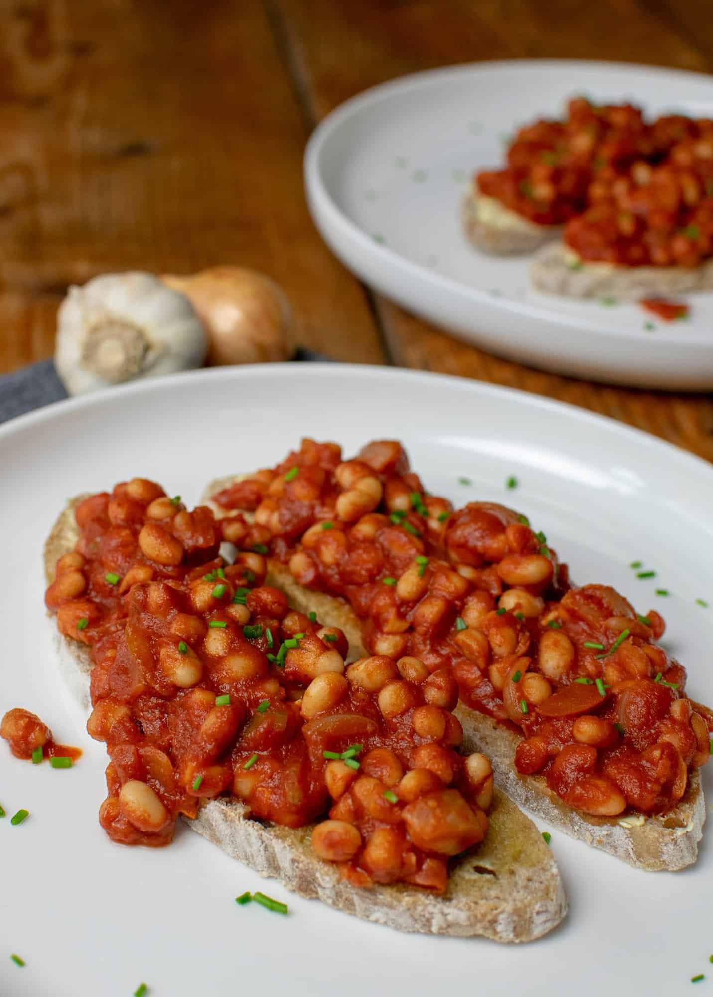 Vegan baked beans on toast