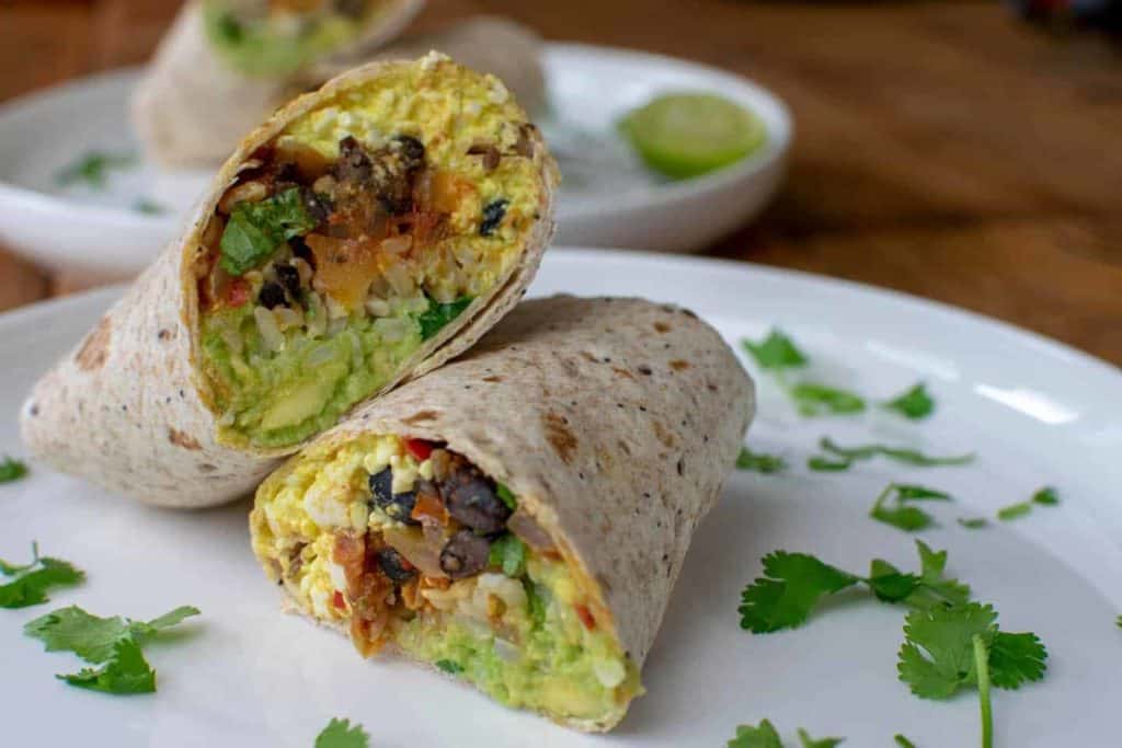 Vegan breakfast burrito