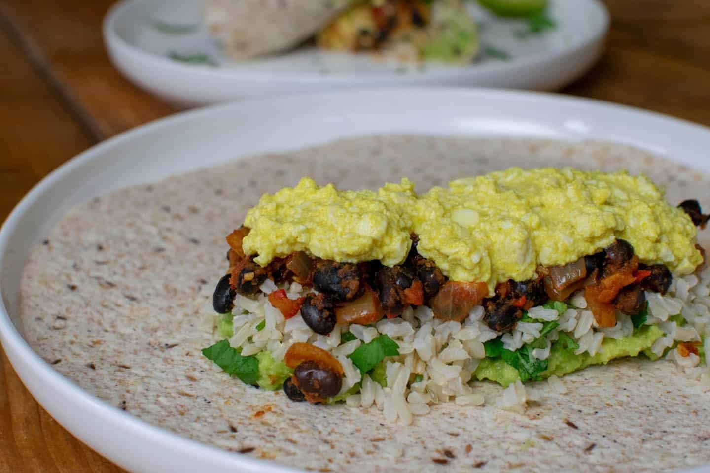 Vegan breakfast burrito