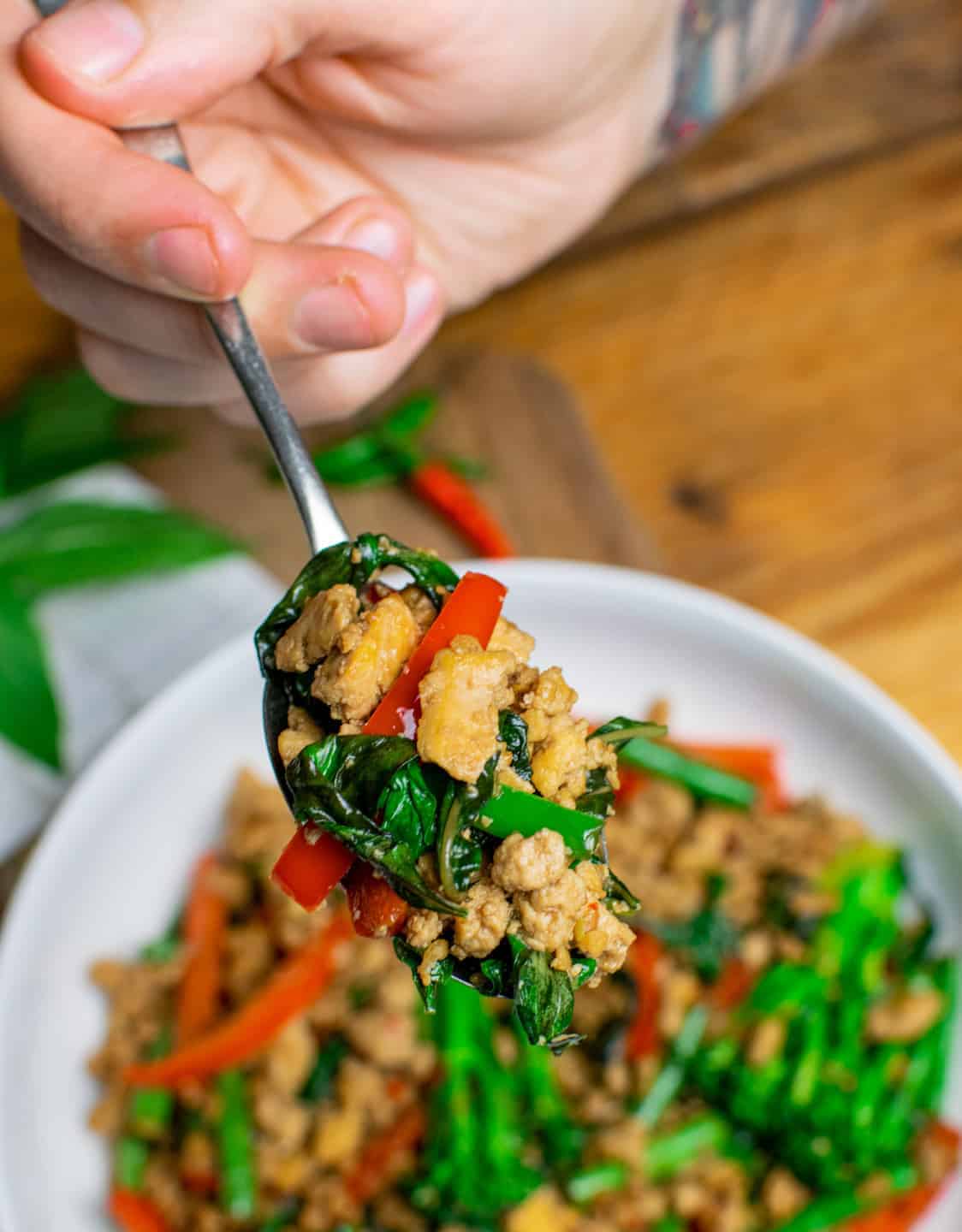 Thai Basil Tofu Stir-fry (pad krapow) - 15 minute recipe - Vegan Punks