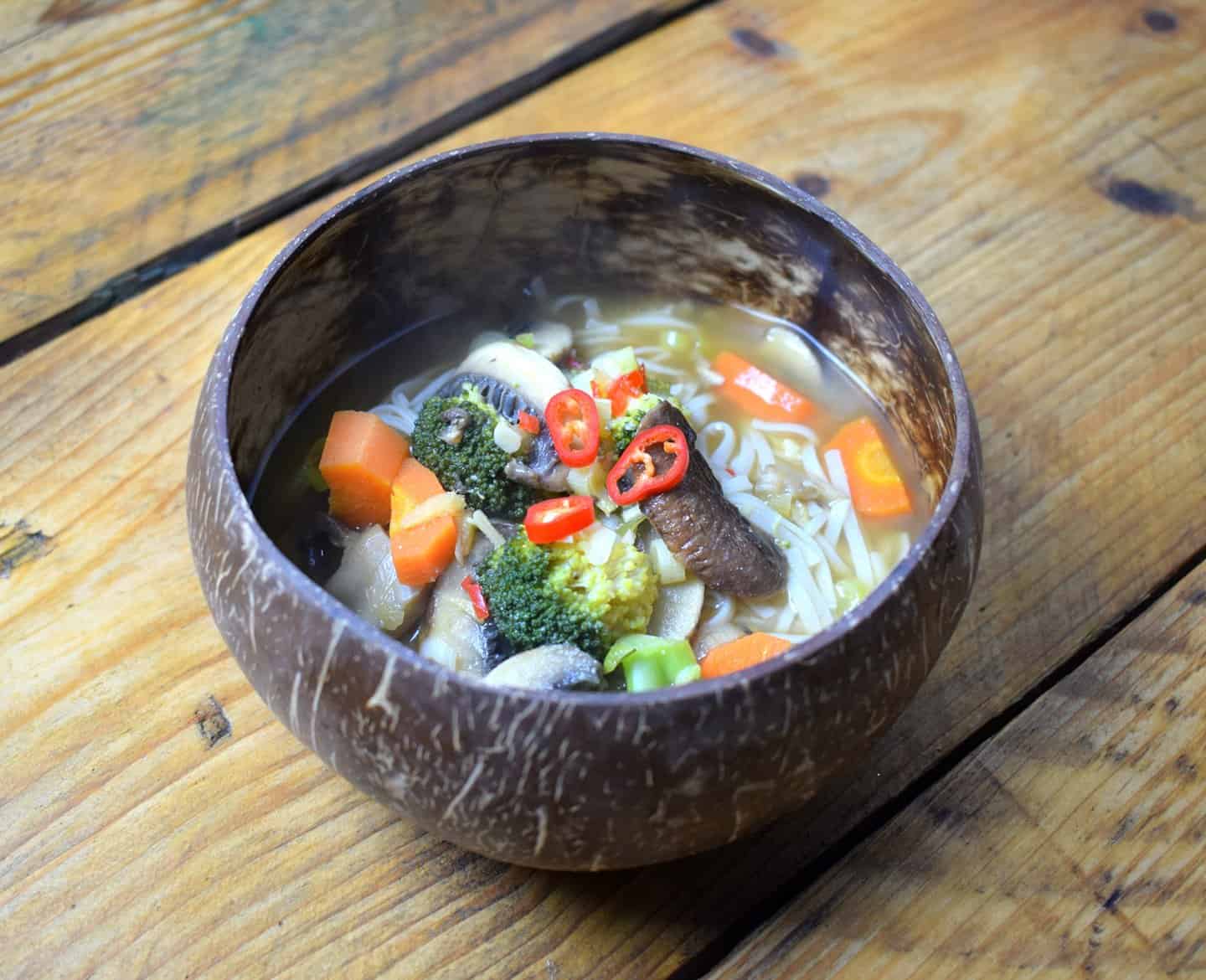 vegan miso noodle soup