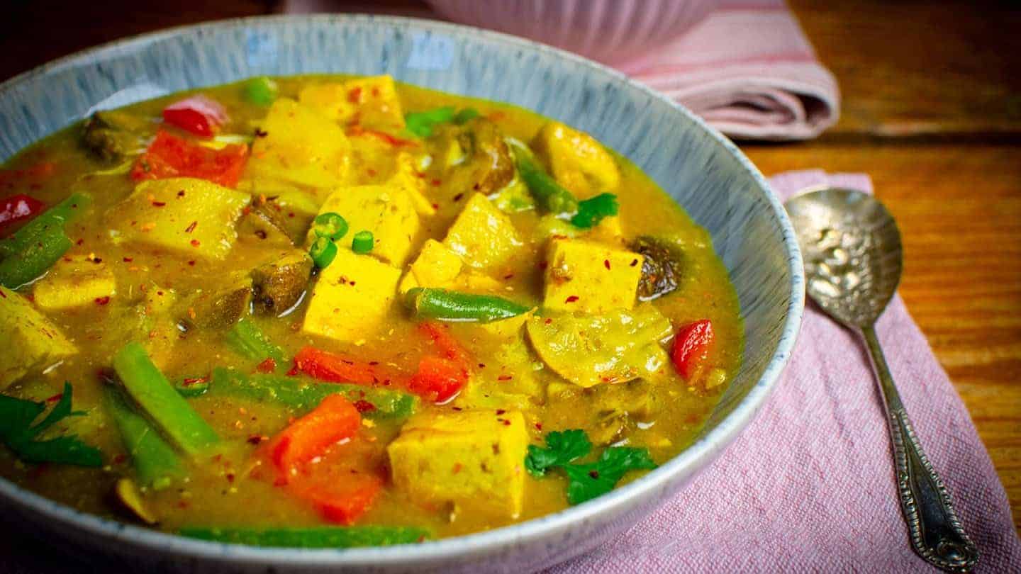 Tofu Yellow Curry with Homemade Yellow Curry Paste Vegan Punks