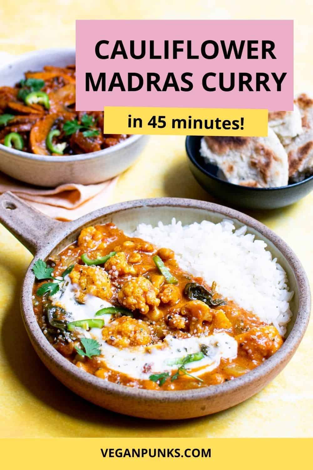 Vegan Cauliflower Curry with Madras Sauce Vegan Punks