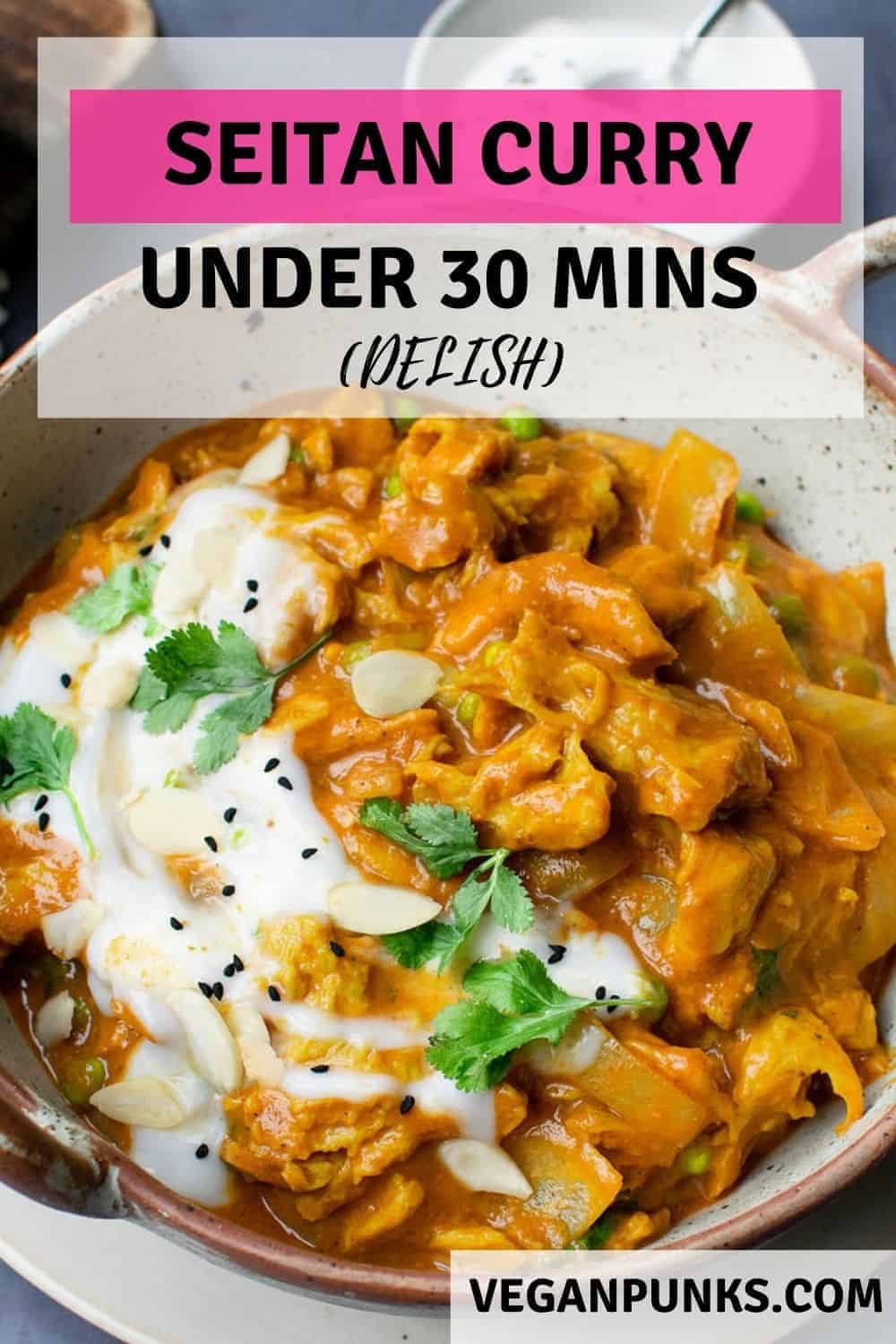 Seitan Curry in 20 Minutes Vegan Punks