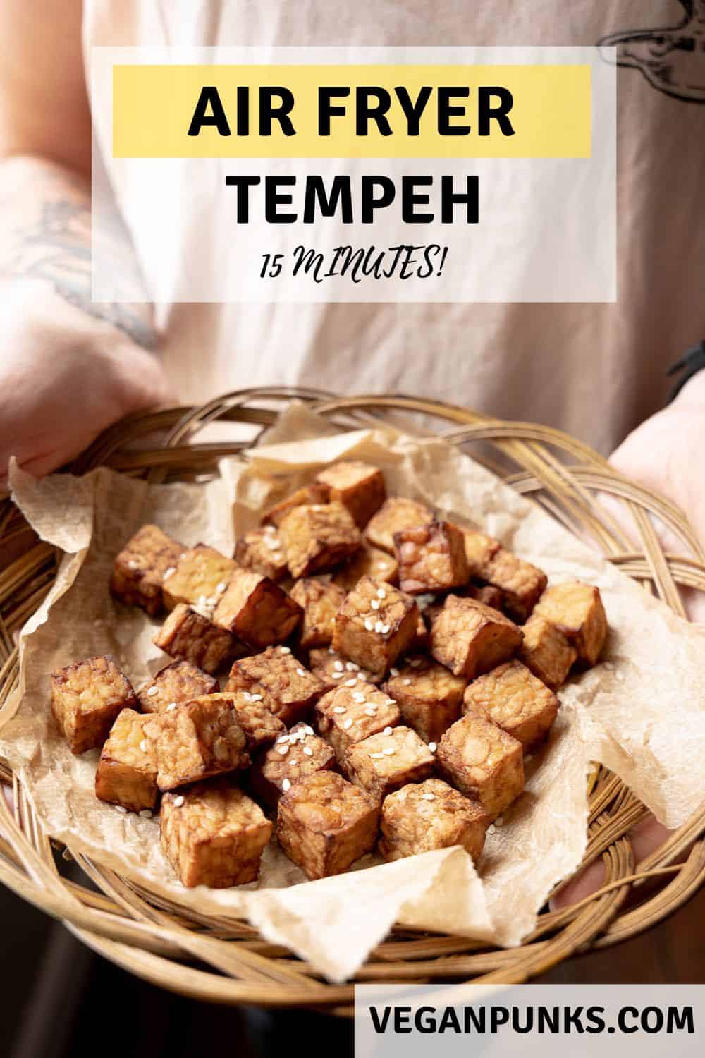 Easy Crispy Air Fryer Tempeh (No Oil Option) Vegan Punks