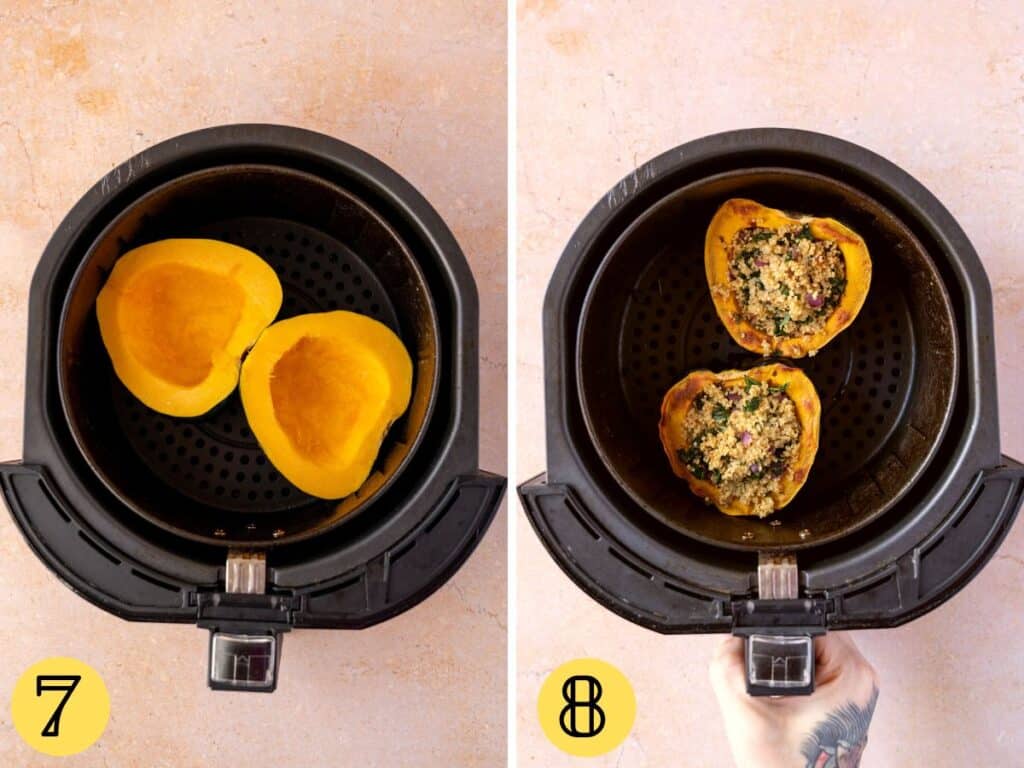 Stuffed Air Fryer Acorn Squash with Quinoa Vegan Punks