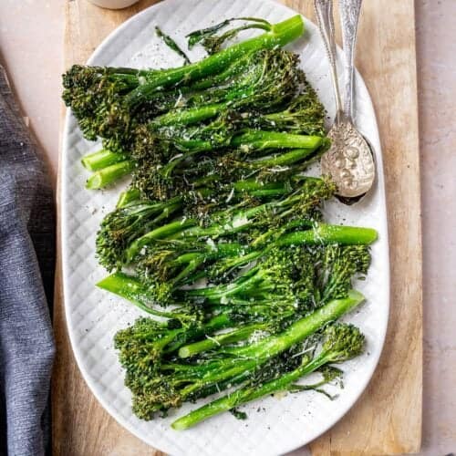 Air Fryer Charred Broccolini (Broccoletti) Vegan Punks
