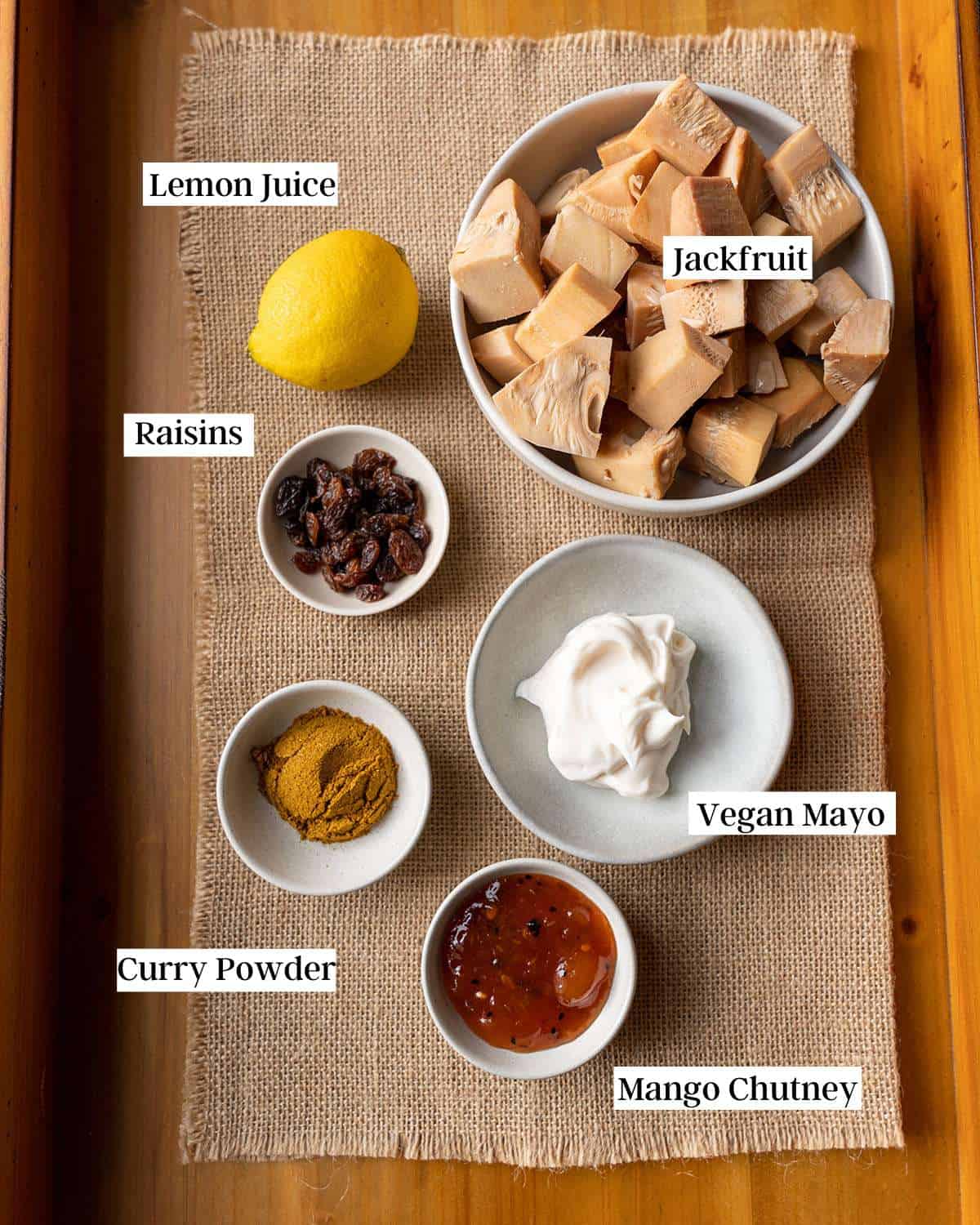 Ingredients in bowls.