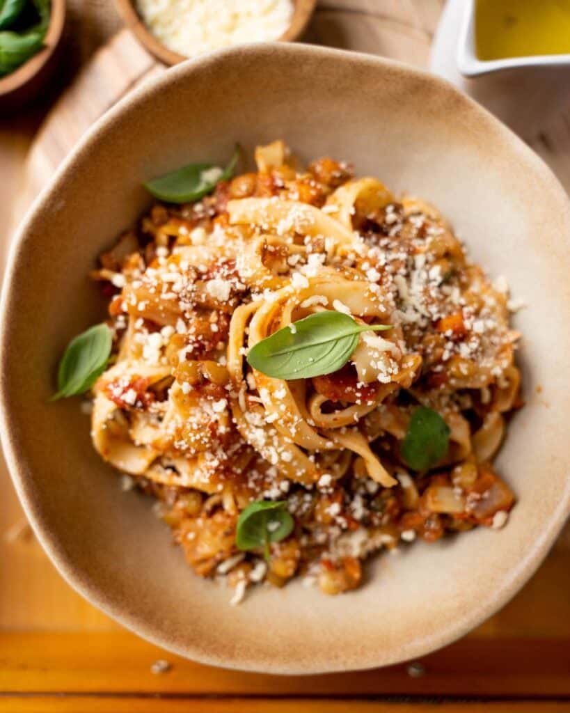 Easy Lentil Bolognese with Mushrooms Vegan Punks