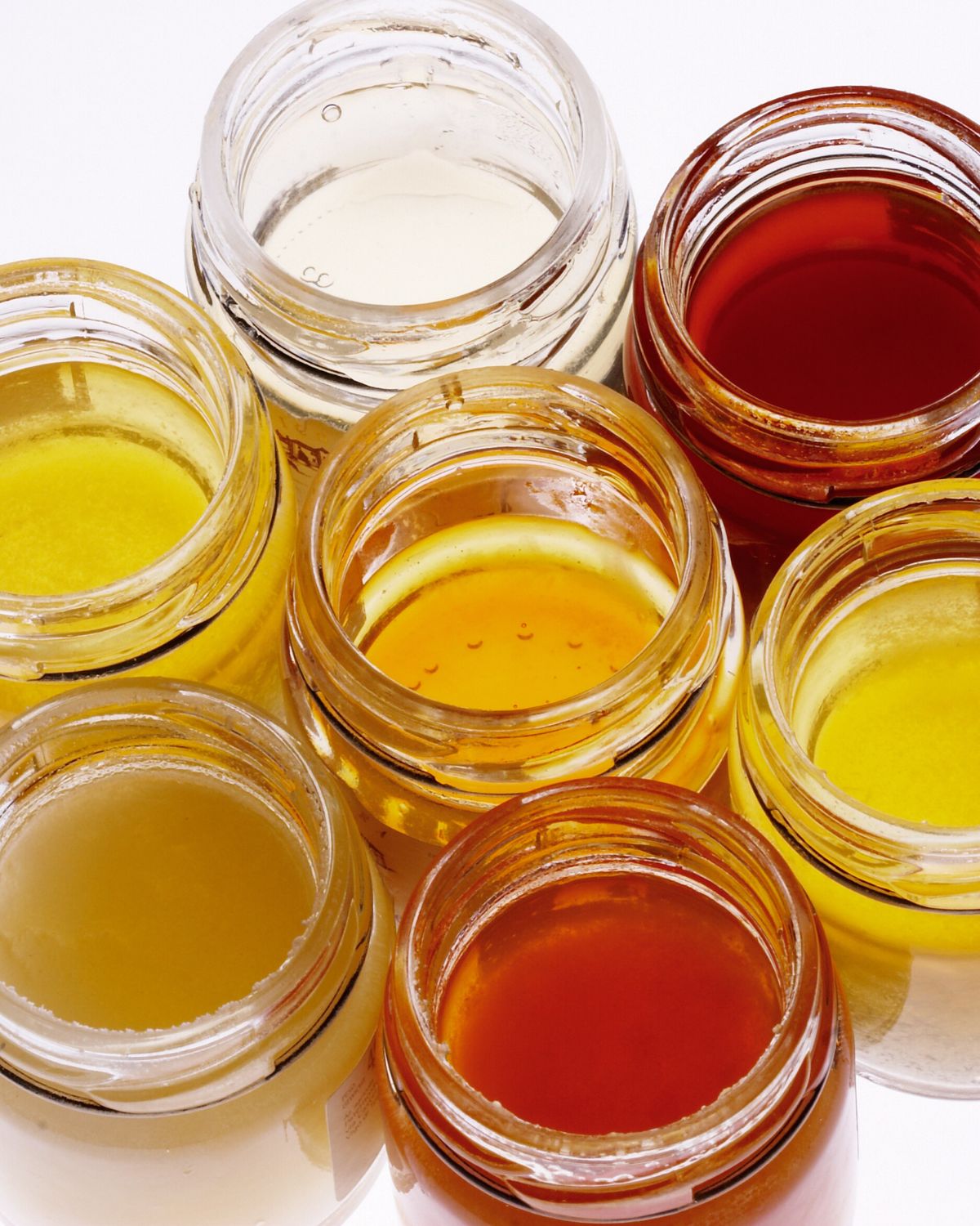 Jars of syrups.