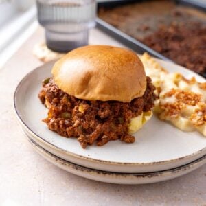 Sloppy Joes on a plate.