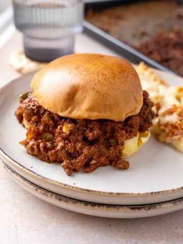 Sloppy Joes on a plate.